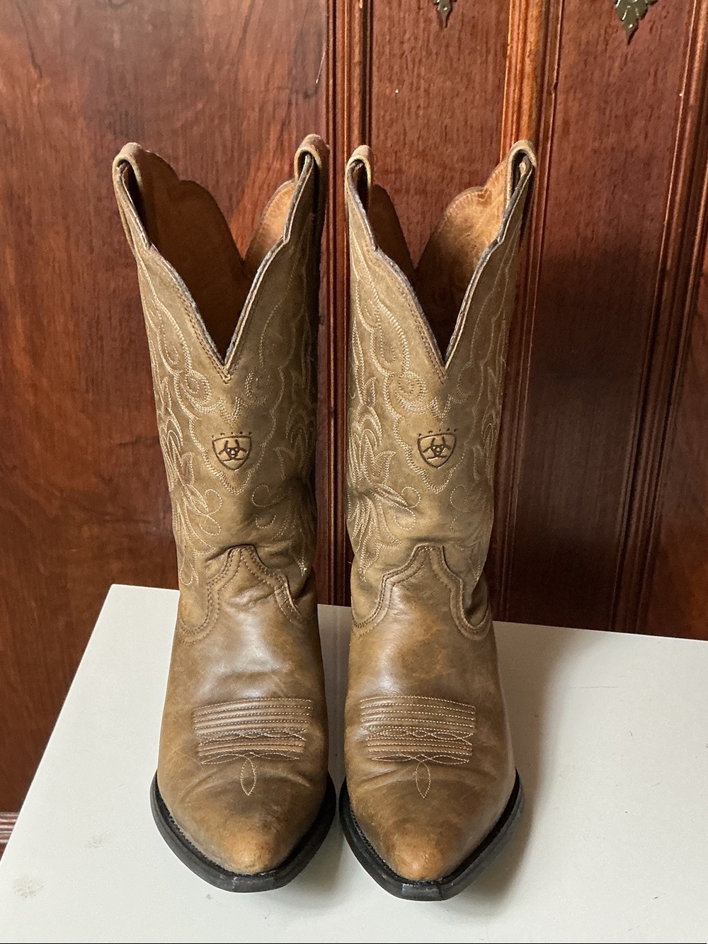 Ariat Brown Western Heeled Cowboy Boots